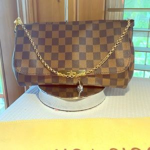 Brown Checkered sling bag